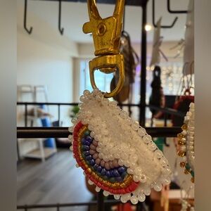 🪡Handmade Beaded Keychain rainbow 🌈